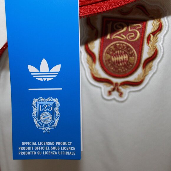 Adidas FC BAYERN MUNICH ANNIVERSARY TRACK TOP JACKET OFF WHITE Men's Medium - Picture 4 of 6